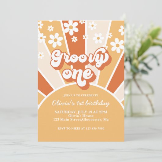 グルービーワン レトロサンシャイン ダイシーボヘミアンフラワーズ 招待状 (スタンド正面)