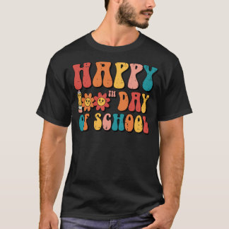 グルービー先生 100日目の学校 学生 幸せな10 Tシャツ