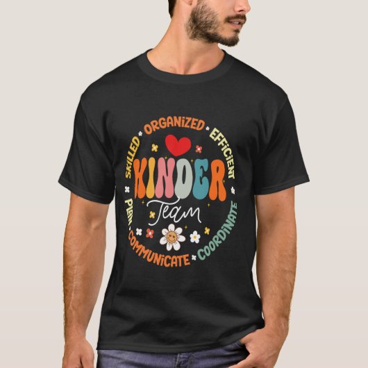 グルービー幼稚園チーム管理者教師の初日 Tシャツ (正面)