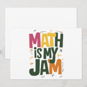 グルービー数学が私のジャム！学校初日のサプライズ 招待状 (正面/裏面)