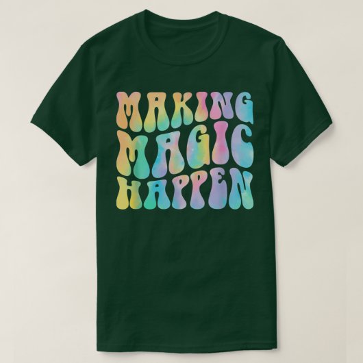 グルービー製造魔法が発生先生寿命検査比 Tシャツ (デザイン正面)