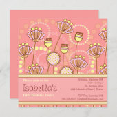 グルービー開花ズバースデーパーティ招待状 招待状 (正面/裏面)