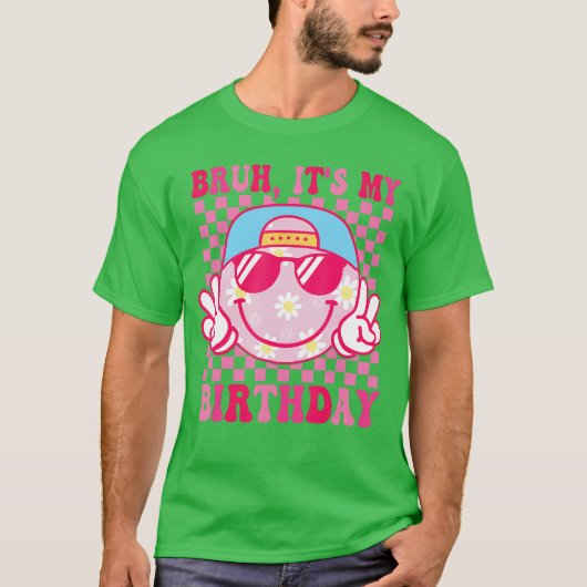 グルービー お誕生日おめでとう 女性 女子 誕生日 パーティー Tシャツ (正面)