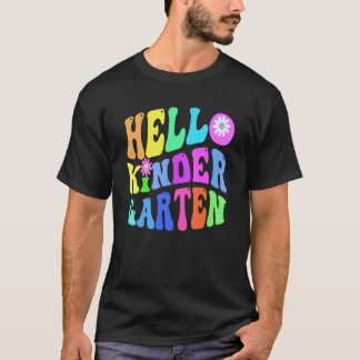 グルービー こんにちは 幼稚園の先生 パープル 子供 レトロ Tシャツ