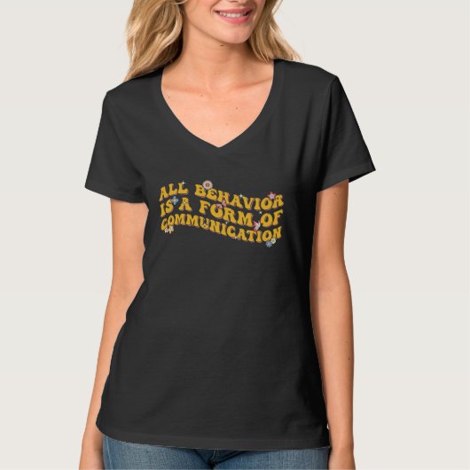 グルービー すべての行動はABAコミュニケーションの形 Tシャツ (正面)