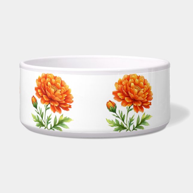 グルービー オレンジの花  ボウル (正面)