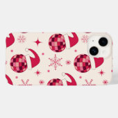 グルービー・クリスマス・サンタ・ディスコボール・パターン Case-Mate iPhoneケース (裏面 (横))