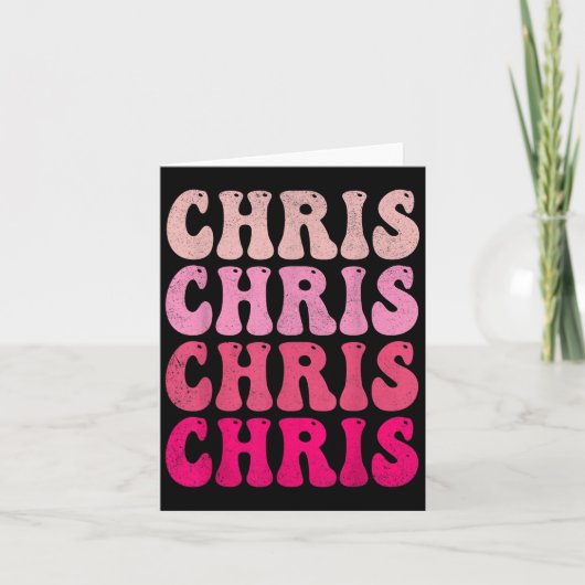 グルービー・クリス ファーストネームD I Love Chris Tシャツ ミーム カード (正面)