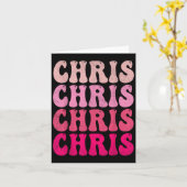グルービー・クリス ファーストネームD I Love Chris Tシャツ ミーム カード (黄色い花)