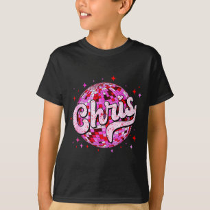 グルービー クリス 名前入り I Love クリス Tシャツ Meme