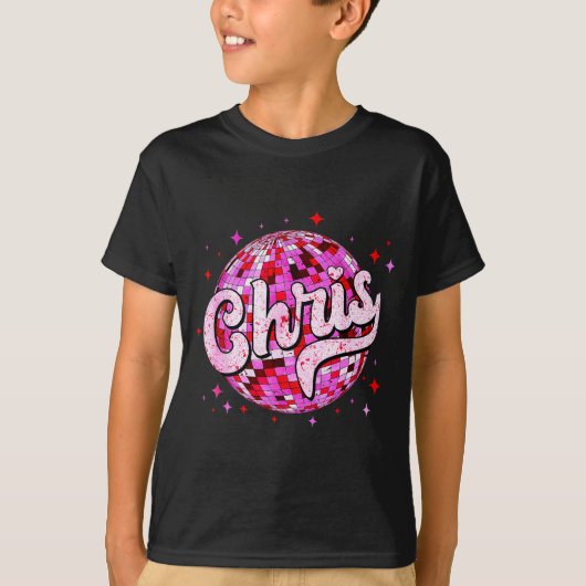グルービー クリス 名前入り I Love クリス Tシャツ Meme (正面)