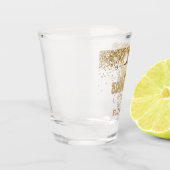 グルービー ゴールド ディスコ ソリッド ゴールド ブライズメイド パーティー ショットグラス (左)