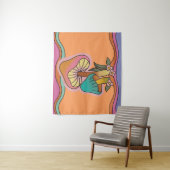 グルービー サイケデリック キノコ 60年代 ヒッピーのレトロ タペストリー (インサイチュ)