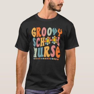 グルービー スクールナース カラフルデイジー バックトゥスクール Tシャツ