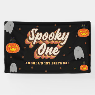 グルービー スプーキー ワン 1歳の誕生日 ハロウィン レトロ 70年代 横断幕