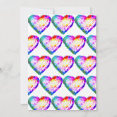 グルービー タイダイ バルーン 1歳の誕生日パーティー 招待状 (裏面)