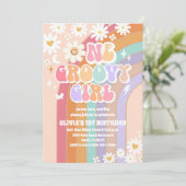 グルービー デイジー 1歳の誕生日招待状 招待状 (スタンド正面)