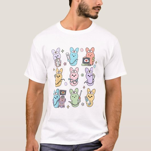 グルービー・バニーズ・キャンディ 超音波技師 イースター ソノグラム Tシャツ (正面)