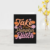 グルービー！パンプキンパッチに連れてって オータム フォール サンクスギビング カード (黄色い花)