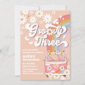 グルービー ヒッピーの誕生日招待状 招待状 (正面)