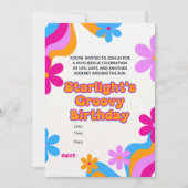 グルービー ヒッピーラブ ピースアンドラブ セレブレーション 招待状 (正面)