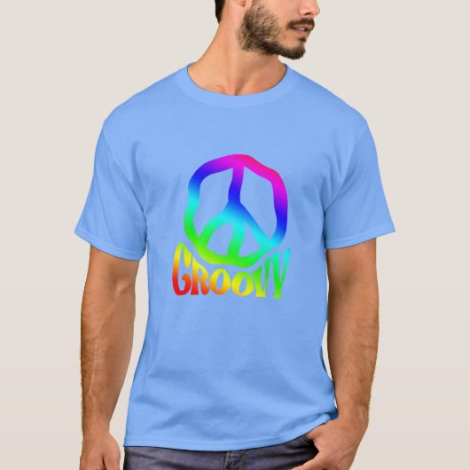グルービー ヒッピー 60年代 70年代 80年代 ギフト Tシャツ (正面)