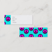 グルービー・ヒッ10代のピー・ティール(緑がかった色)と紫の平和の兆し スキニー名刺 (正面/裏面)