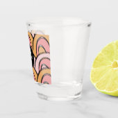 グルービー ピンク オレンジ モノグラム 名前入り ショットグラス (右)