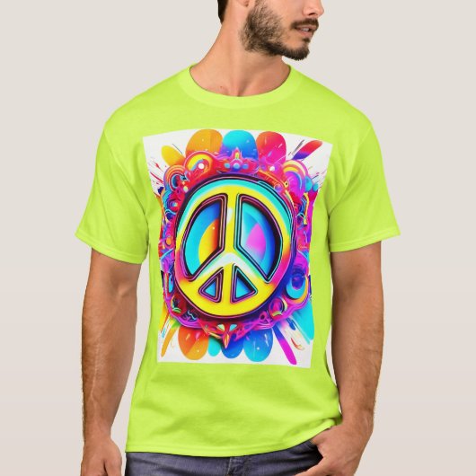 グルービー ピース ヴァイブス Tシャツ (正面)