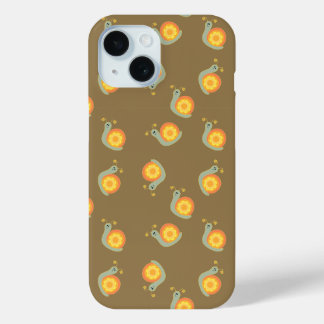 グルービー・フラワー・チャイルド・カエル レトロスマホケース iPhone 15ケース