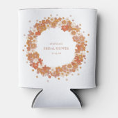グルービー ボーホー オレンジ フラワーブライダルシャワー カスタム 缶クーラー (正面)