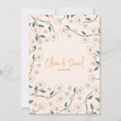 グルービー マスタード フローラル セーブ・ザ・デート (裏面)