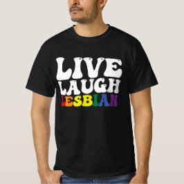 グルービー ライブ ラフ レズビアン LGBTプライド Tシャツ