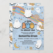 グルービー リトル ブー ベイビー シャワー 招待状 (正面/裏面)