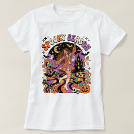 グルービー レトロ スプーキー シーズン Tシャツ