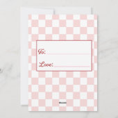 グルービー レトロ ハート キャラクター バレンタインデー カード (裏面)