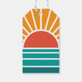 グルービー レトロ ベイビー シャワー ギフト タグ サンシャイン (裏面)