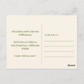 グルービー レトロ ミニマル おしゃれ 新居 移転先 住所 ポストカード (裏面)