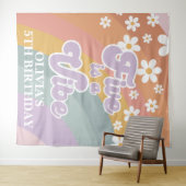 グルービー レトロ レインボー ファイヴはビバーチ タペストリー (インサイチュ(横))