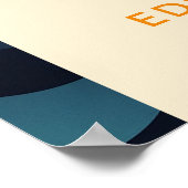 グルービー レトロ 50周年 結婚記念日 ウェルカムサイン ポスター (角)