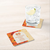 グルービー レトロ 50周年 結婚記念日 スクエアペーパーコースター (インサイチュ)