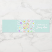 グルービー ワン ガール バースデー ペットボトルラベル (シングルラベル)