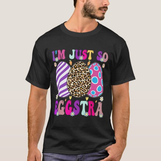 グルービー!卵が大好きでたまらないイースターのスケッチ Tシャツ (正面)