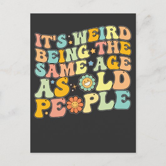 グルービー  老人と同じ年齢なのが不思議 インビテーションポストカード (正面)