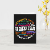 グルービー 4K 夢のチーム 教師 幼稚園 キンダーE カード (黄色い花)