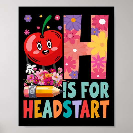 グルービー H は Headstart のための面白いチェックの学校へ ポスター (正面)
