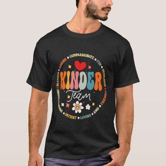 グルービー Kindergarten チーム 管理者 先生 入学式 Tシャツ (正面)