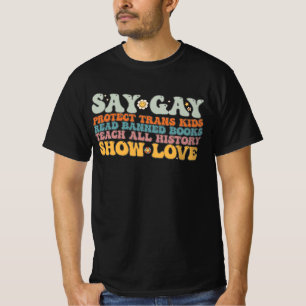 グルービー LGBT ゲイを認めよう トランスジェンダーの子供たちを守ろう 本を読もう Tシャツ