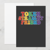 グルービーLGBTプライドトークンストレートフレンド 招待状 (正面/裏面)