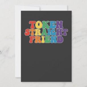 グルービーLGBTプライドトークンストレートフレンド 招待状